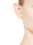 Figure View - Click To Enlarge - BELINDA CHANG - 'Ribbon' matte 18k yellow gold hoop earrings
