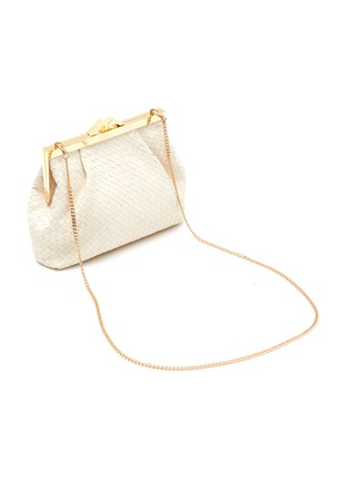 Detail View - Click To Enlarge - MARIA OLIVER - Natalia' Woven Lizard Leather Clutch
