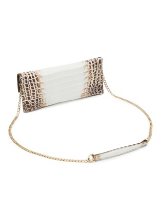 Detail View - Click To Enlarge - MARIA OLIVER - Michelle' Gradient Crocodile Leather Baguette Clutch