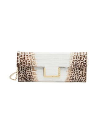 Main View - Click To Enlarge - MARIA OLIVER - Michelle' Gradient Crocodile Leather Baguette Clutch