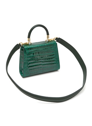 Detail View - Click To Enlarge - MARIA OLIVER - Michelle’ Small Top Handle Aligator Leather Bag