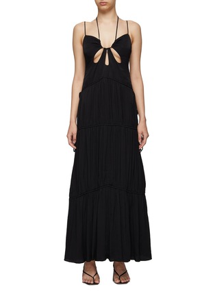 Main View - Click To Enlarge - SIMKHAI - ‘Lina' chest cutout crinkled maxi dress