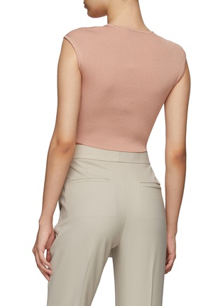 Back View - Click To Enlarge - SIMKHAI - ‘Abia' compact rib knit crop top