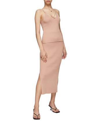 Figure View - Click To Enlarge - SIMKHAI - ‘Sophia' compact rib side slit midi skirt