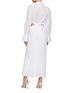 Back View - Click To Enlarge - SIMKHAI - ‘Fraya' waist cutout plissé midi shirt dress