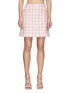 Main View - Click To Enlarge - OSCAR DE LA RENTA - Gingham tweed mini skirt