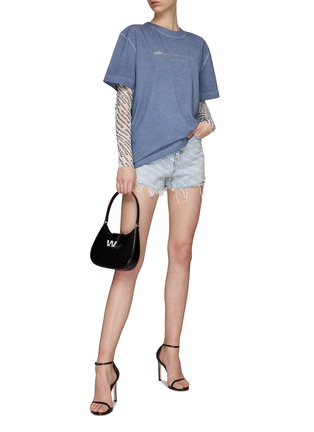 Figure View - Click To Enlarge - T BY ALEXANDER WANG - Wave logo print mesh top