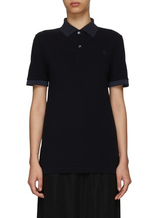 Main View - Click To Enlarge - MAISON MARGIELA - CLASSIC COTTON PIQUE LOGO EMBROIDERED POLO SHIRT