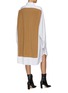 Back View - Click To Enlarge - MAISON MARGIELA - KNIT GILET PANEL COTTON POPLIN SHIRT DRESS