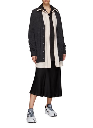 Figure View - Click To Enlarge - MAISON MARGIELA - Oversized merino wool cardigan