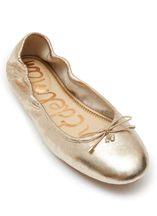 Detail View - Click To Enlarge - SAM EDELMAN - ‘Felicia' round-toe leather ballerinas