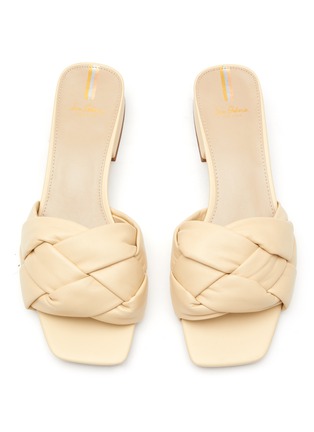Detail View - Click To Enlarge - SAM EDELMAN - ‘DAWSON’ SINGLE WOVEN BAND SQUARE TOE LEATHER SANDALS