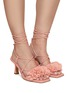 Figure View - Click To Enlarge - SAM EDELMAN - ‘KATARINA’ TULLE DETAIL STRAPPY LEATHER SANDALS
