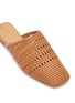 Detail View - Click To Enlarge - SAM EDELMAN - ‘Leona' Square Toe Woven Leather Slides