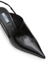Detail View - Click To Enlarge - PRADA - Slingback point toe leather mules