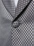 MAGNUS & NOVUS - Chequered Silk Wool Blend Single Breasted Tuxedo Blazer