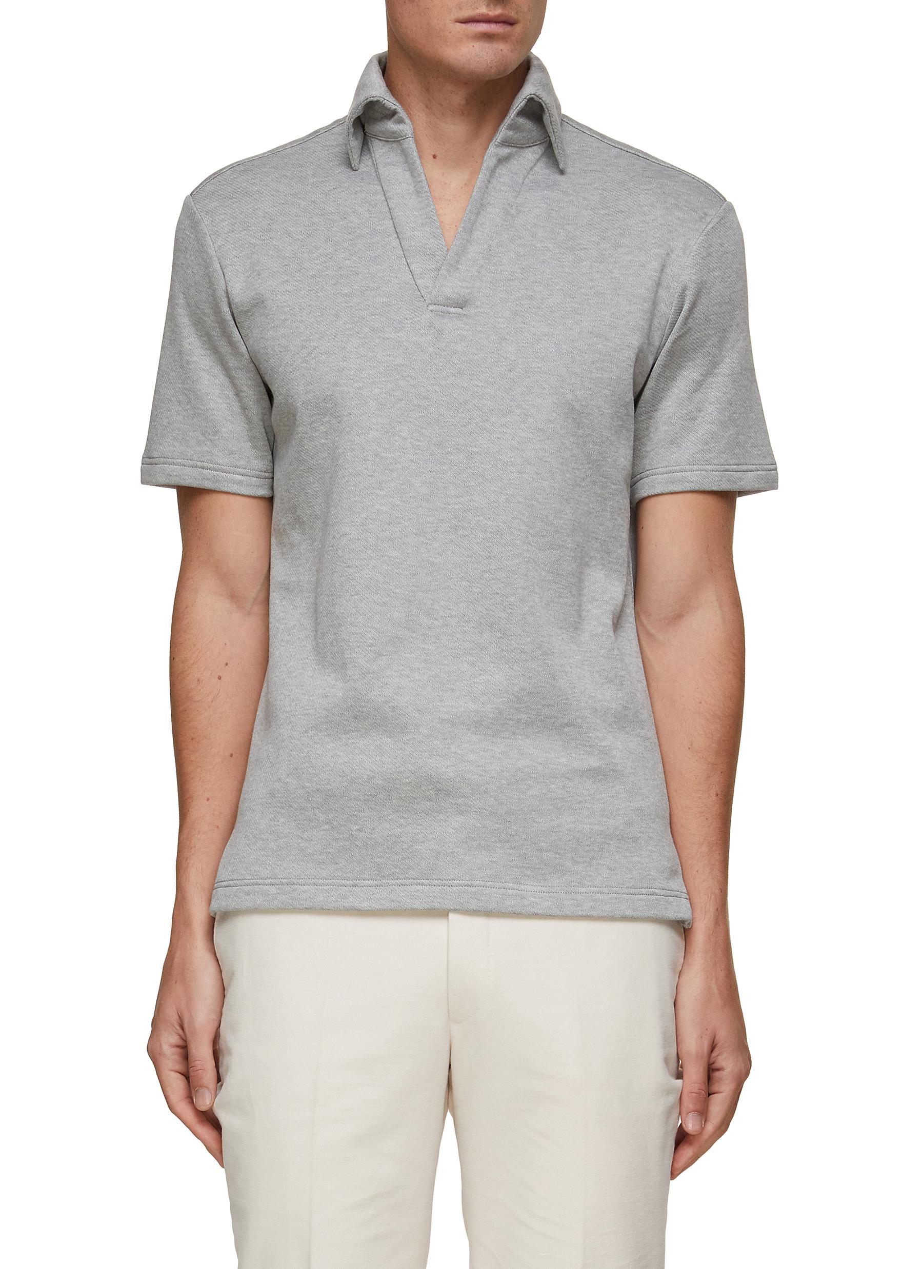 MAGNUS & NOVUS Open Collar Cotton Polo Shirt