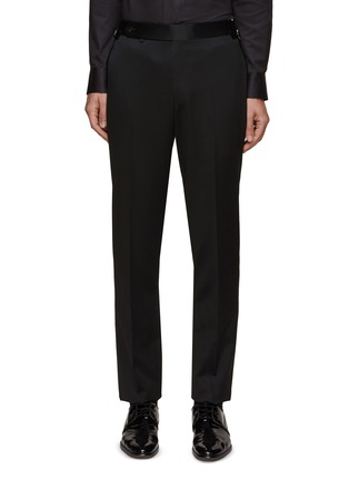 Main View - Click To Enlarge - MAGNUS & NOVUS - Side Belted Wool Tuxedo Pants