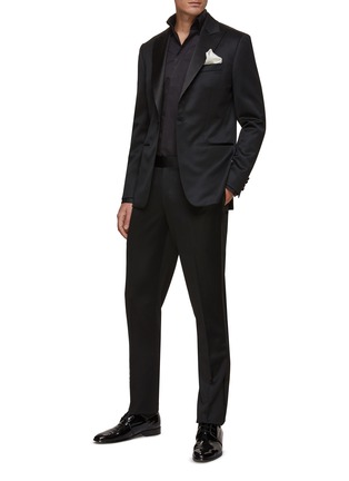 Figure View - Click To Enlarge - MAGNUS & NOVUS - Side Belted Wool Tuxedo Pants