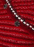  - SELF-PORTRAIT - Embellished Striped Cotton Wool Blend Knit Dress