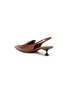  - MIU MIU - Logo brooch point toe leather mules