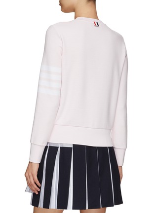 Back View - Click To Enlarge - THOM BROWNE  - Four Bar Stripe Crewneck Sweater