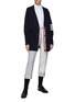 Figure View - Click To Enlarge - THOM BROWNE  - CLASSIC BACKSTRAP DETAIL CROPPED SUITING PANTS