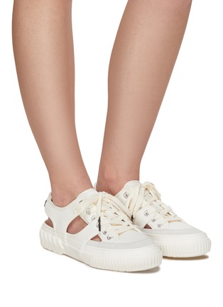 Figure View - Click To Enlarge - BOTH - ‘TYRES SUMMER’ LACE UP CUTOUT SNEAKERS SANDALS