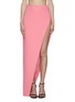 Main View - Click To Enlarge - DAVID KOMA - HIGH WAIST SLIT DETAIL MAXI SKIRT