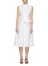 Main View - Click To Enlarge - MARK KENLY DOMINO TAN - ‘Donna' belted sleeveless midi dress