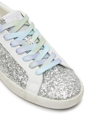 Detail View - Click To Enlarge - SAM EDELMAN - Aubrie Mini' Distressed Glitter Toddler and Kids Sneakers
