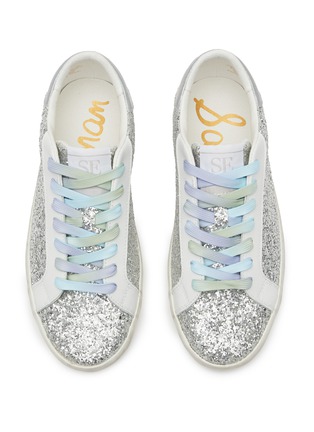 Figure View - Click To Enlarge - SAM EDELMAN - Aubrie Mini' Distressed Glitter Toddler and Kids Sneakers