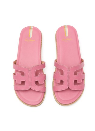 Figure View - Click To Enlarge - SAM EDELMAN - ‘Valeri Mini' logo band kids and toddler leather flat sandals
