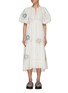 Main View - Click To Enlarge - SEA NEW YORK - ‘Violette' crochet patch puff sleeve dress