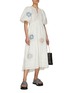 Figure View - Click To Enlarge - SEA NEW YORK - ‘Violette' crochet patch puff sleeve dress