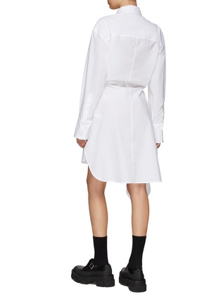 Back View - Click To Enlarge - JW ANDERSON - Lace Insert Mini Shirt Dress