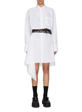 Main View - Click To Enlarge - JW ANDERSON - Lace Insert Mini Shirt Dress