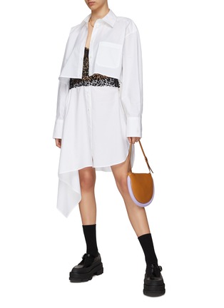 Figure View - Click To Enlarge - JW ANDERSON - Lace Insert Mini Shirt Dress