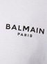  - BALMAIN - Logo printed deconstructed crop T-shirt