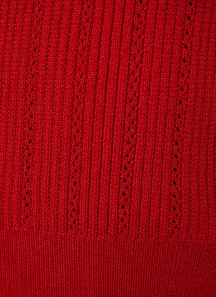  - BALMAIN - Buttoned one-shoulder knit top
