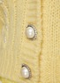  - ALESSANDRA RICH - PUFF SLEEVE WOOL BLEND CABLE KNIT CROPPED CARDIGAN
