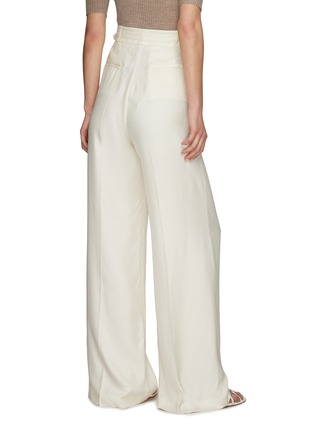 Back View - Click To Enlarge - GABRIELA HEARST - ‘Maura' belted wide leg suiting pants