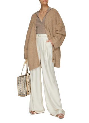 Figure View - Click To Enlarge - GABRIELA HEARST - ‘Maura' belted wide leg suiting pants