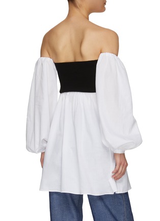 Back View - Click To Enlarge - GABRIELA HEARST - ‘Dora' off-shoulder balloon sleeve top