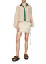 Figure View - Click To Enlarge - SACAI - VOILE CONTRAST FLARED LS SHIRT