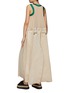 Back View - Click To Enlarge - SACAI - Pleated satin belt detail sleeveless maxi dress
