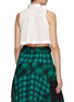 Back View - Click To Enlarge - SACAI - SUITING MIX SLEEVELESS CROPPED SHIRT