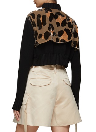 Back View - Click To Enlarge - SACAI - Leopard print overlayer crop cardigan