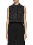 Main View - Click To Enlarge - SACAI - SIDE BUCKLE DETAIL CROPPED TWEED VEST