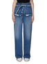 Main View - Click To Enlarge - MERYLL ROGGE - BELTED WAISTPIECE DETAIL DENIM JEANS